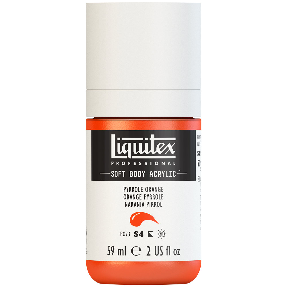 Liquitex Soft Body Acrylic - Pyrrole Orange - 2oz