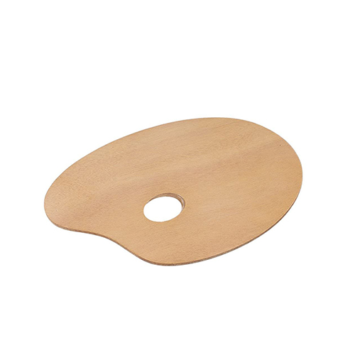 Wooden Oval Palette 9.88x11.75"