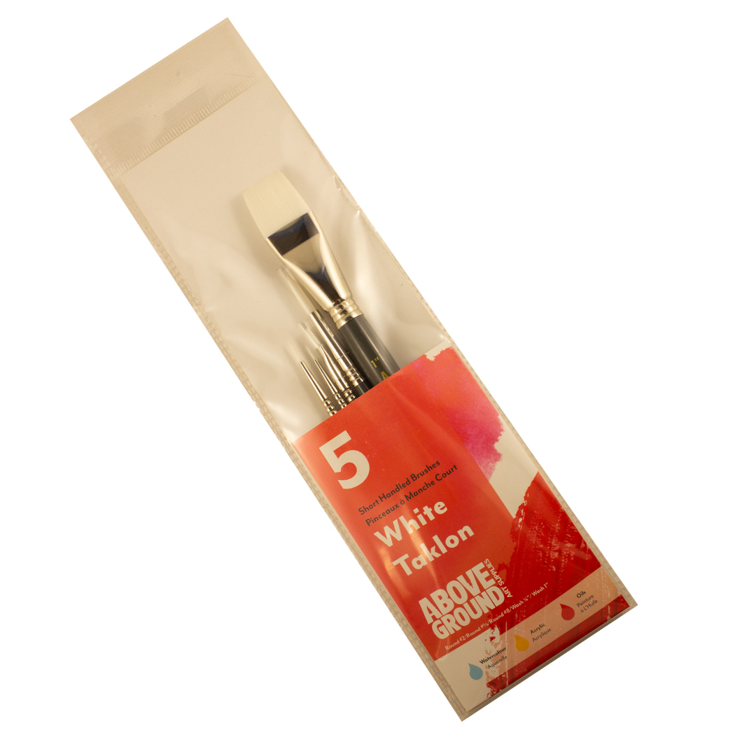 Above Ground White Taklon SH Brush Set of 5