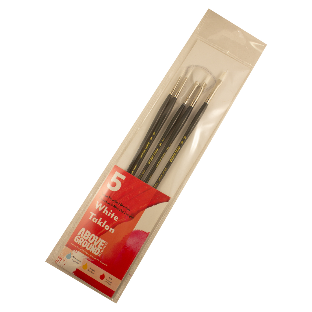 Above Ground White Taklon LH Brush Set of 5