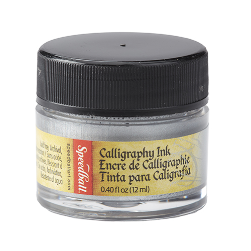 Speedball Calligraphy Ink 12mL Metallic Silver