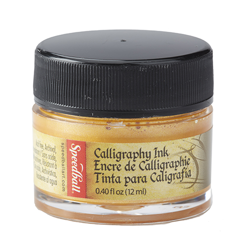 Speedball Calligraphy Ink 12mL Metallic Gold