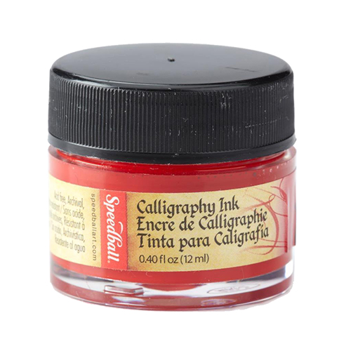Speedball Calligraphy Ink 12mL Scarlet Red