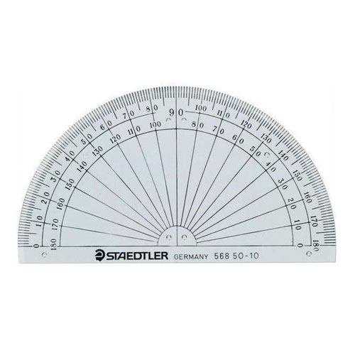 Staedtler Clear Protractor - 4" 180