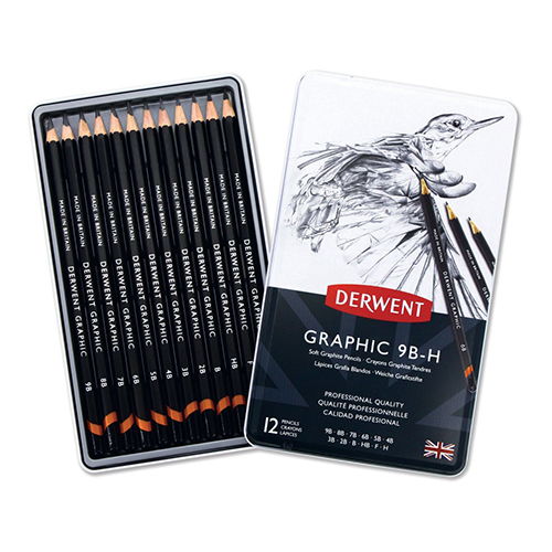 Derwent Graphic Soft Graphite Pencils Set of 12
