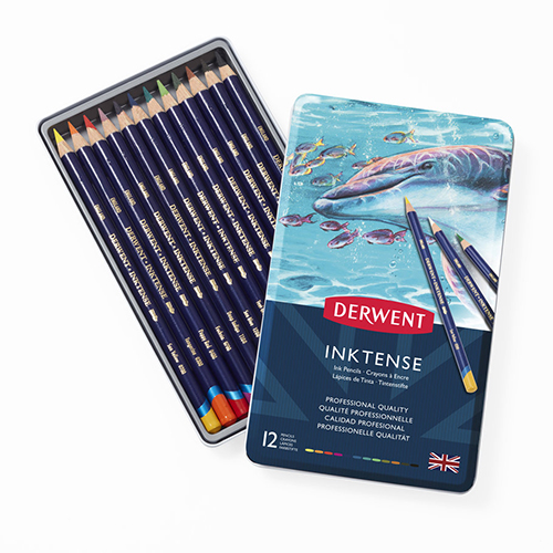 Derwent Inktense Watersoluble Ink Pencils – Set of 12
