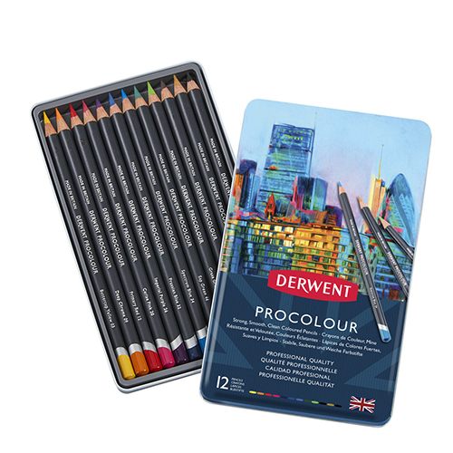 Derwent Procolour Coloured Pencils  Set of 12