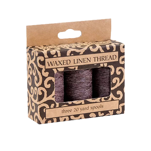 Lineco 3-Pack Waxed Linen Thread – Brown