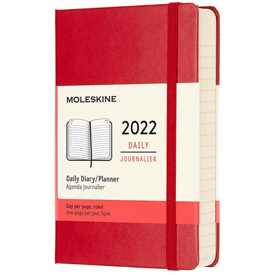 Moleskine 2022 | Daily Diary/Planner | Red