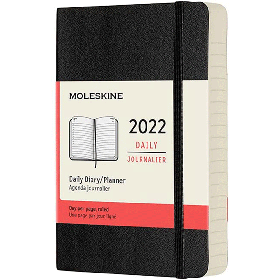 Moleskine 2022 | Daily Diary/Planner | Softcover Black