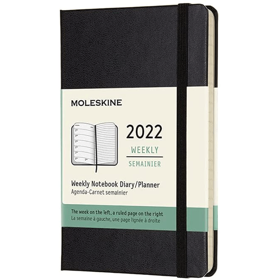 Moleskine 2022 | Weekly Planner | Hardcover Black