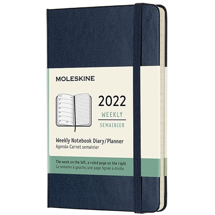 Moleskine 2022 | Weekly Planner | Hardcover Blue