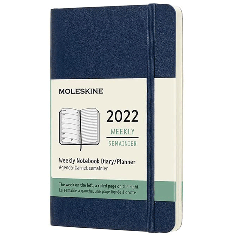 Moleskine 2022 | Weekly Planner | Softcover Blue
