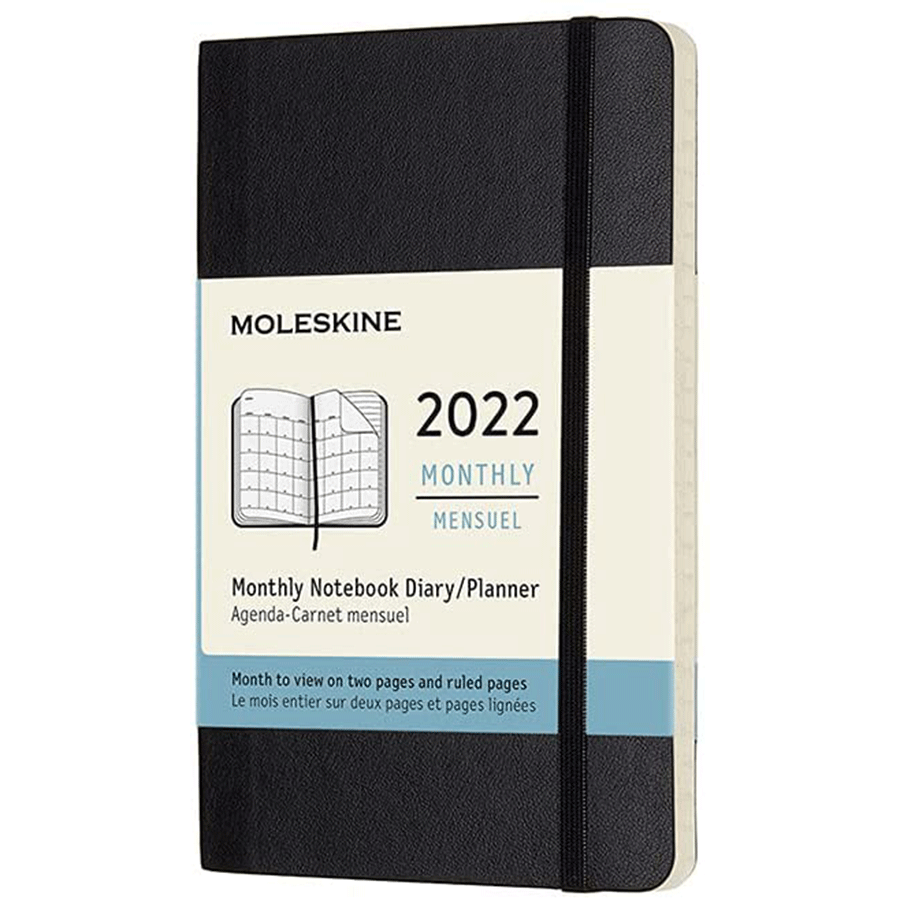 Moleskine 2022 | Monthly Planner | Softcover Black