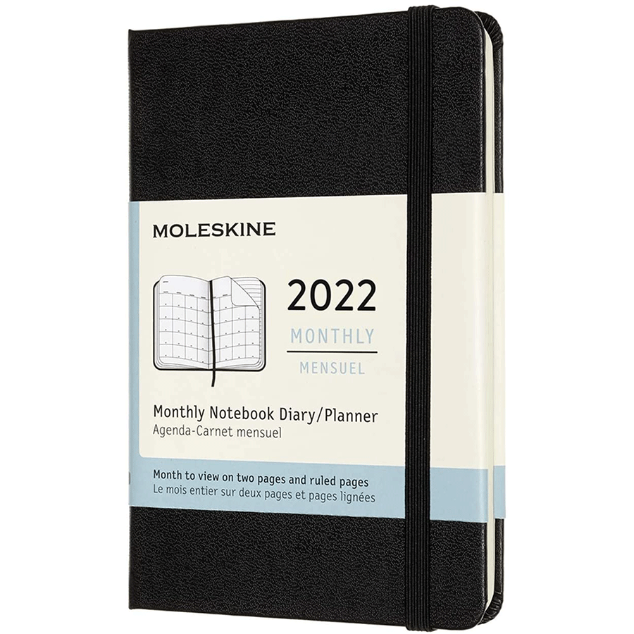Moleskine 2022 | Monthly Planner | Hardcover Black
