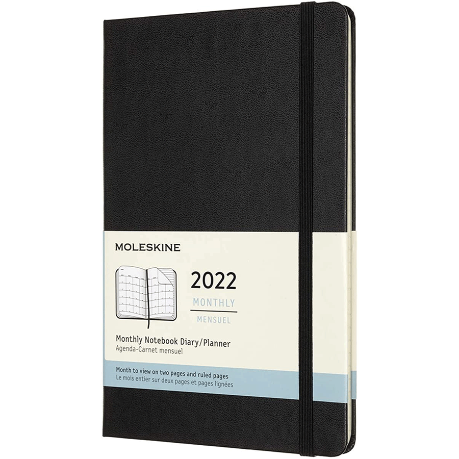 Moleskine 2022 | Monthly Planner | Hardcover Black Large