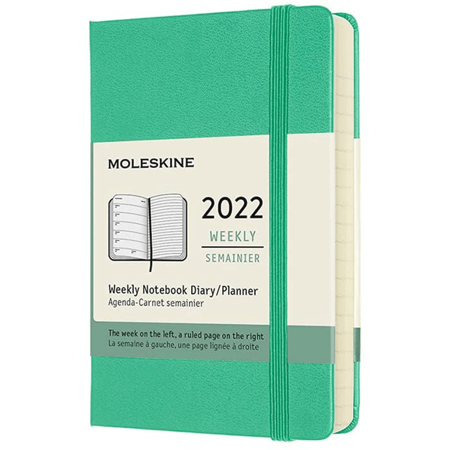 Moleskine 2022 | Weekly Planner 12 Month | Hardcover Green