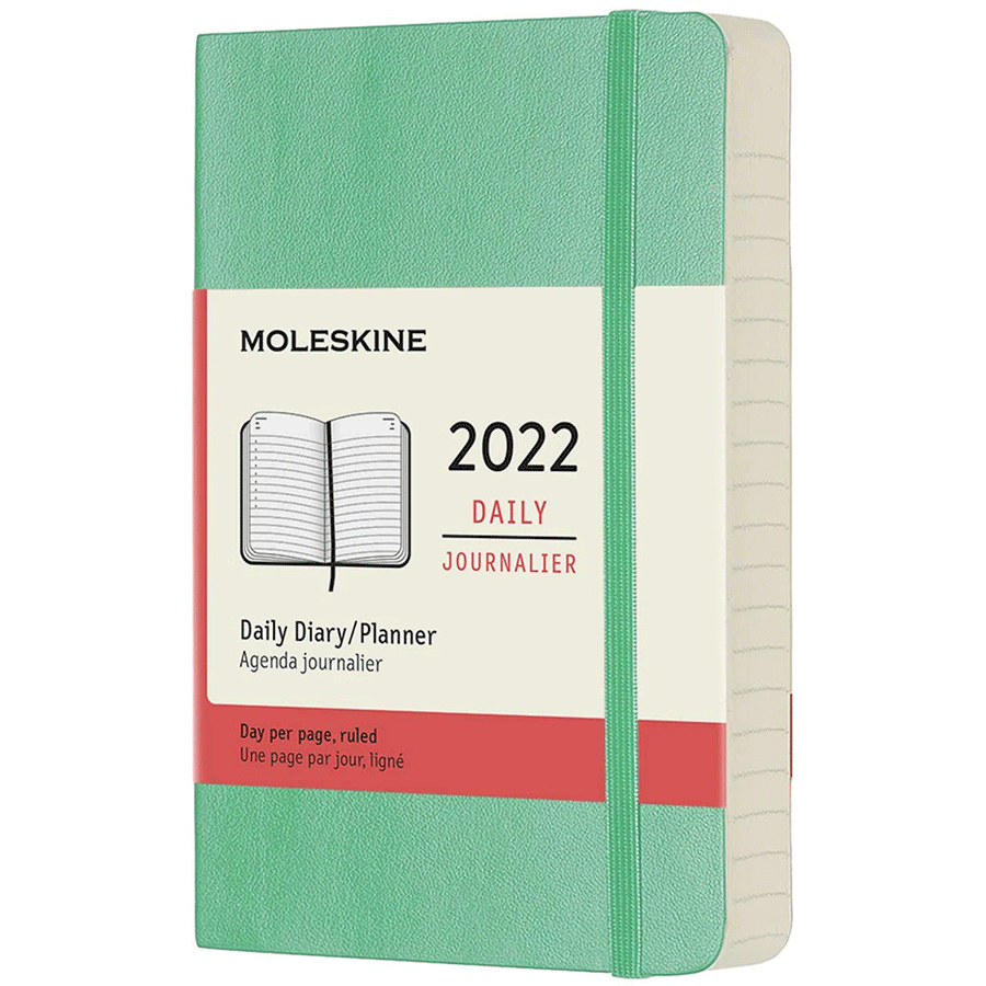 Moleskine 2022 | Daily Planner 18 Month | Softcover Green