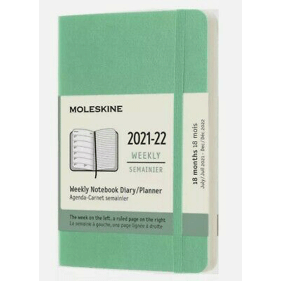 Moleskine 2022 | Weekly Planner 18 Month | Softcover Green