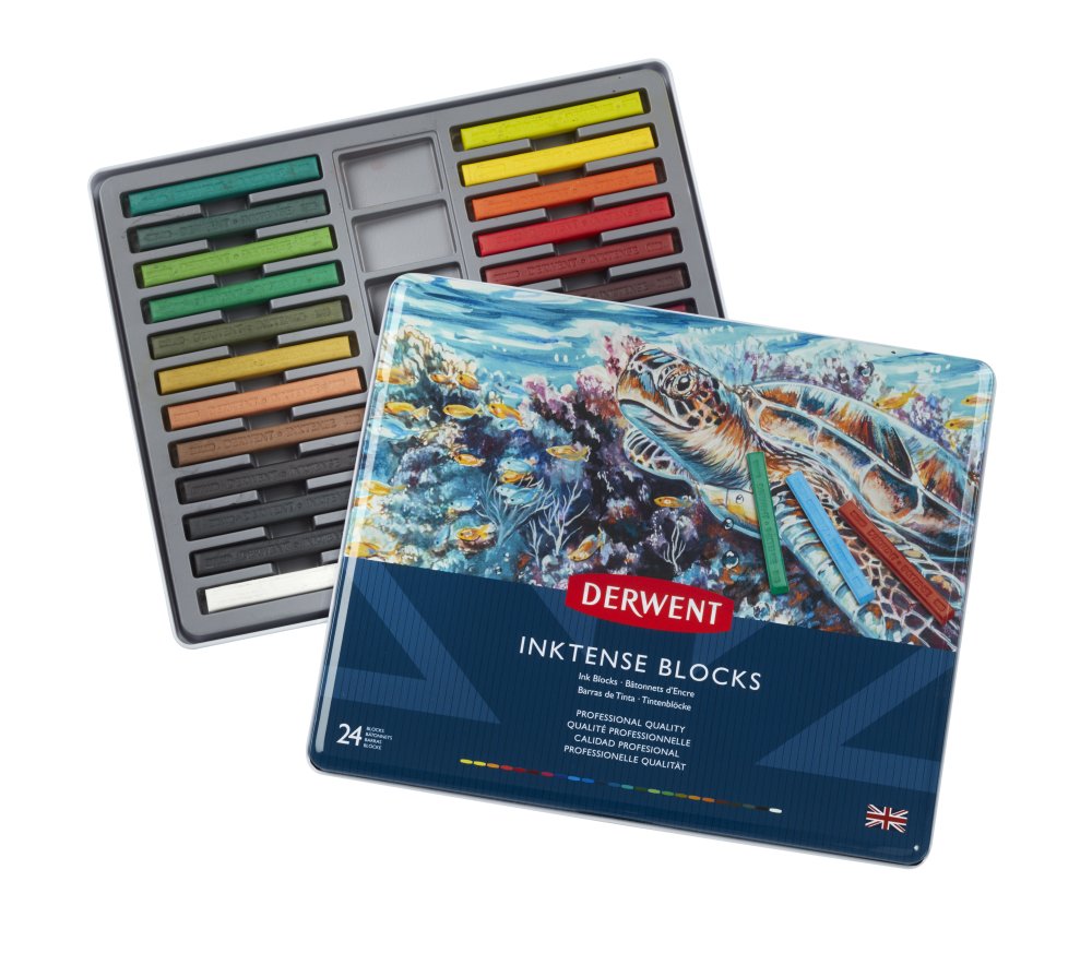 Derwent Inktense Blocks - Tin Set of 24