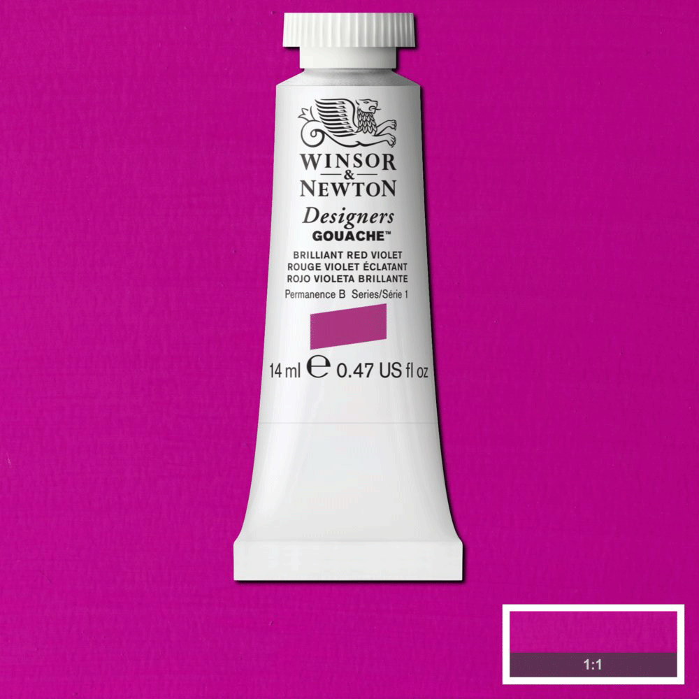 Winsor & Newton Designers' Gouache - 14ml Tube - Brilliant Red Violet