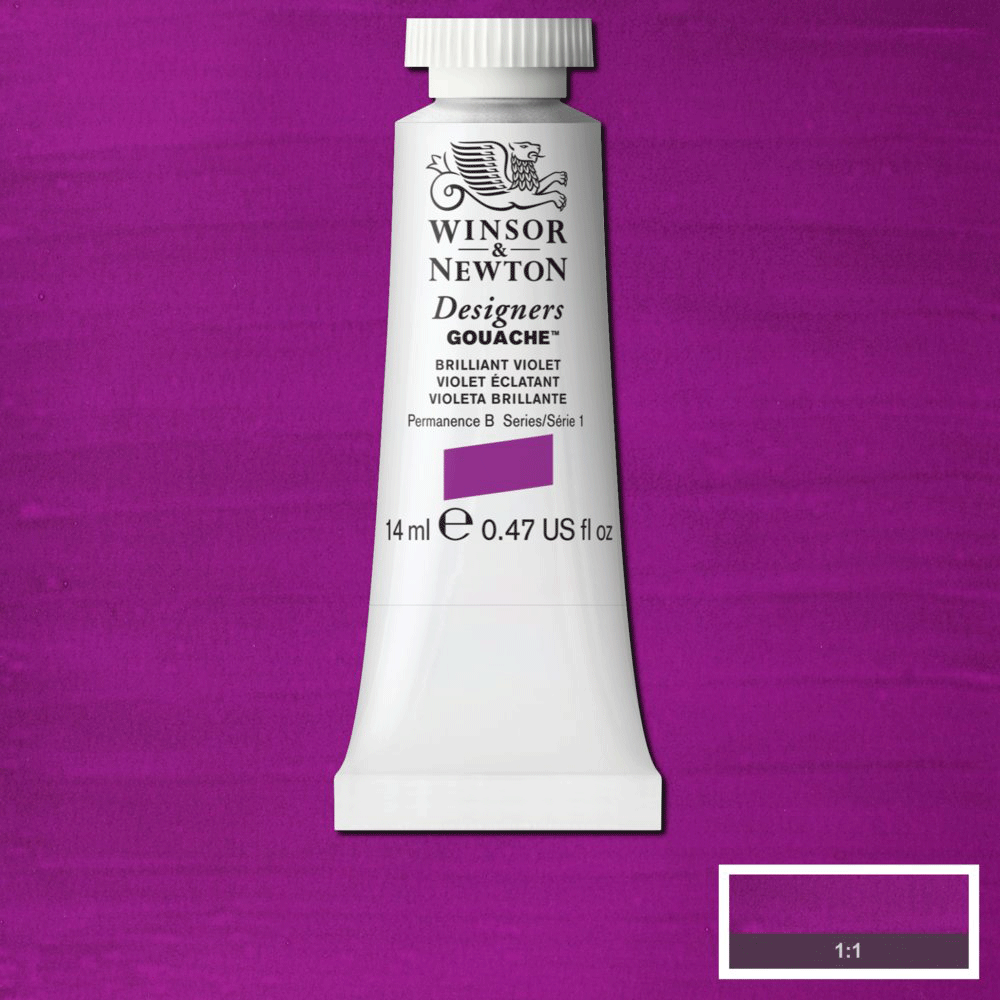 Winsor & Newton Designers' Gouache - 14ml Tube - Brilliant Violet