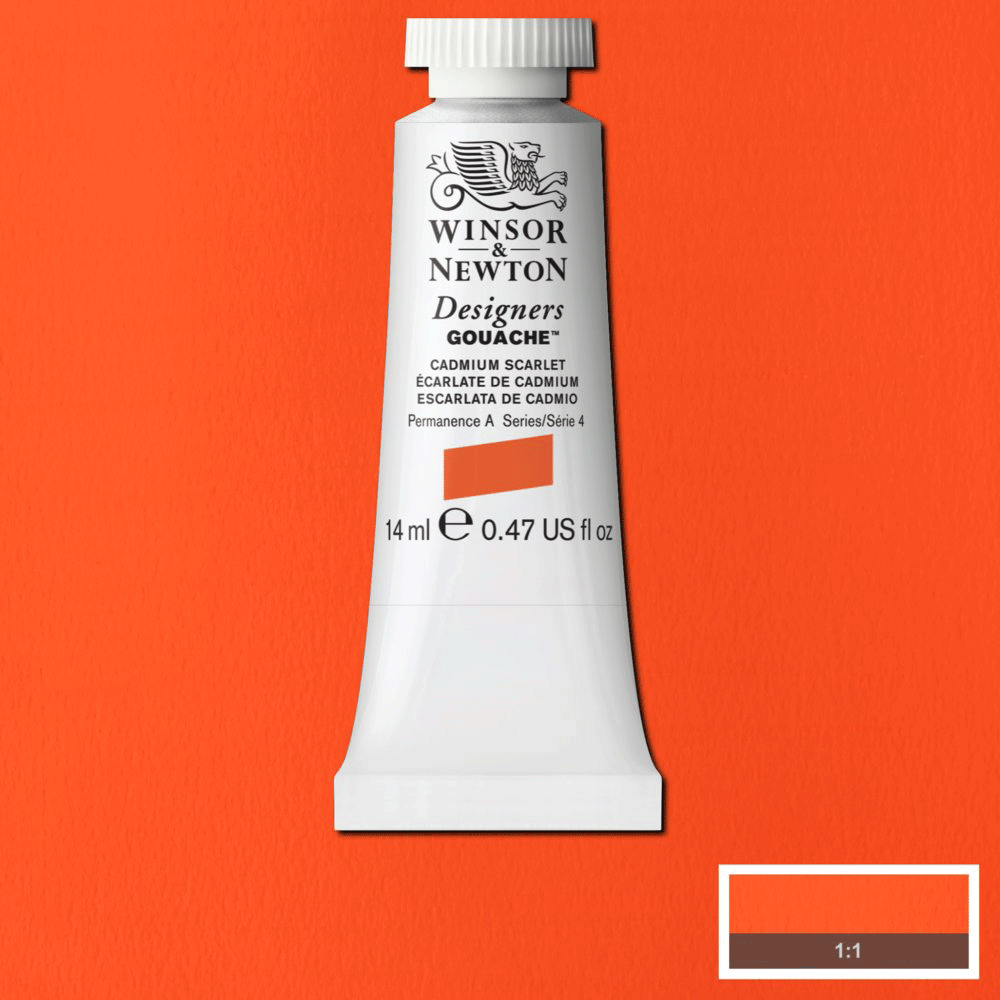 Winsor & Newton Designers' Gouache - Cadmium Scarlet