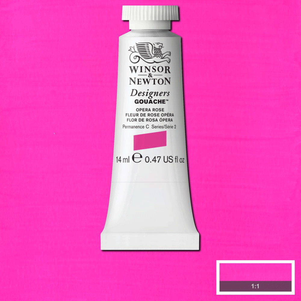 Winsor & Newton Designers' Gouache - 14ml Tube - Opera Rose