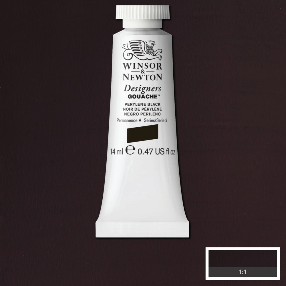 Winsor & Newton | Design Gouache | Perylene Black | 14mL