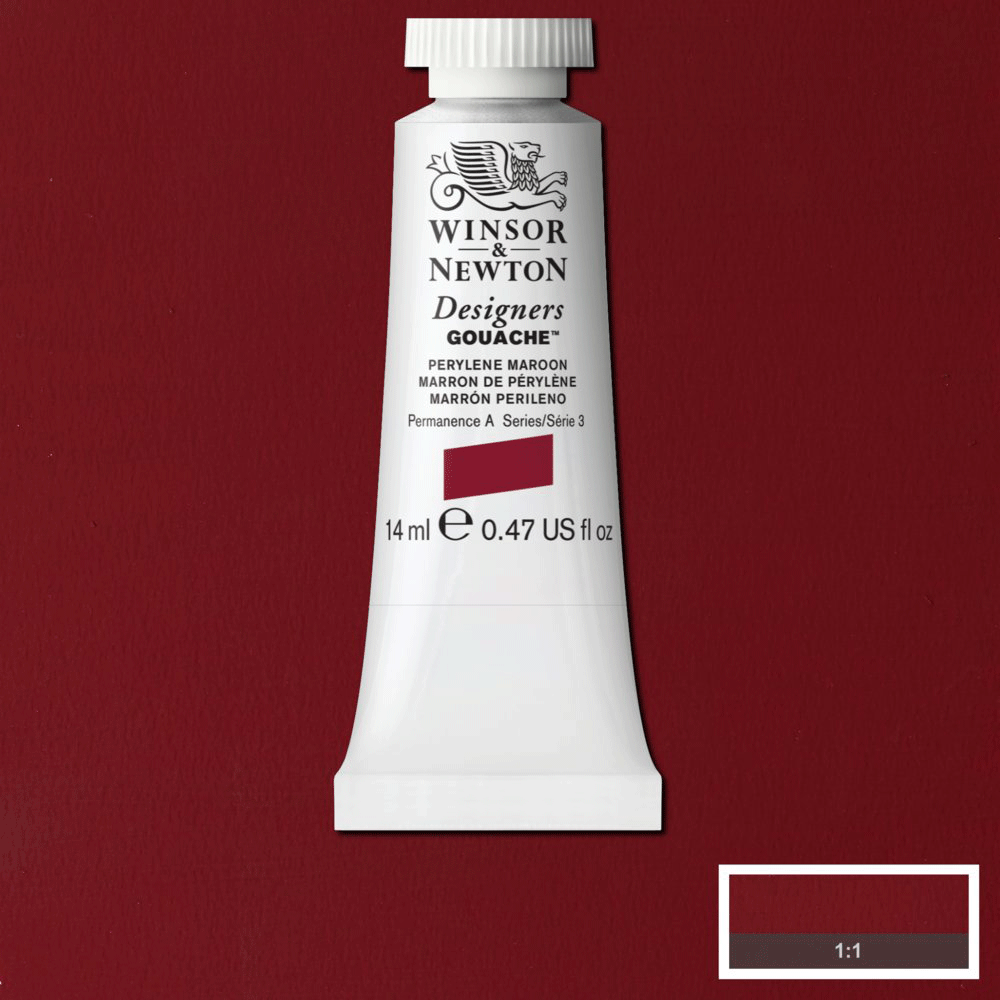 Winsor & Newton | Design Gouache | Perylene Maroon | 14mL