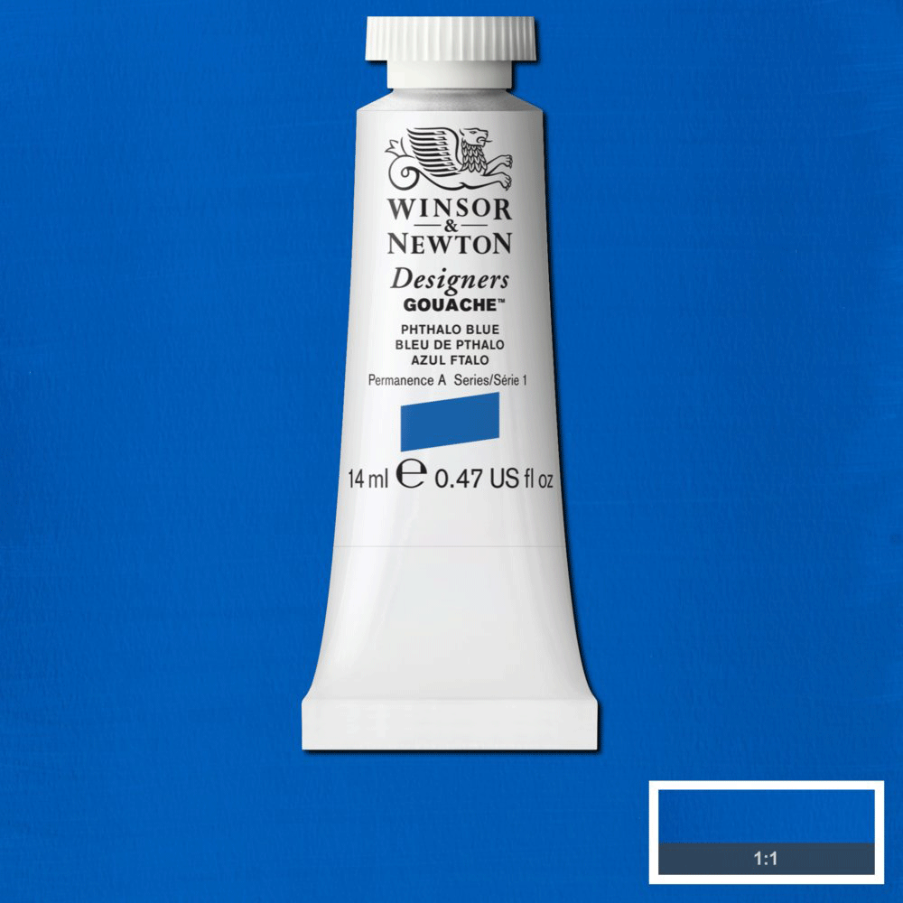 Winsor & Newton | Design Gouache | Phthalo Blue | 14mL