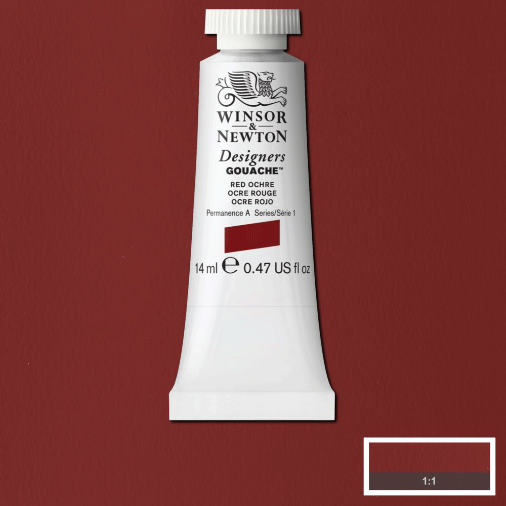 Winsor & Newton | Design Gouache | Red Ochre | 14mL