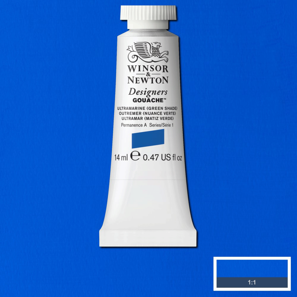 Winsor & Newton | Design Gouache | Ultramarine GreenShade | 14mL