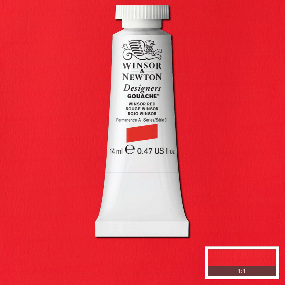 Winsor & Newton | Design Gouache | Winsor Red | 14mL