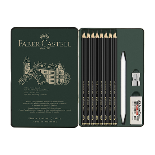 Faber-Castell Pitt Graphite Matt Set - Tin of 11