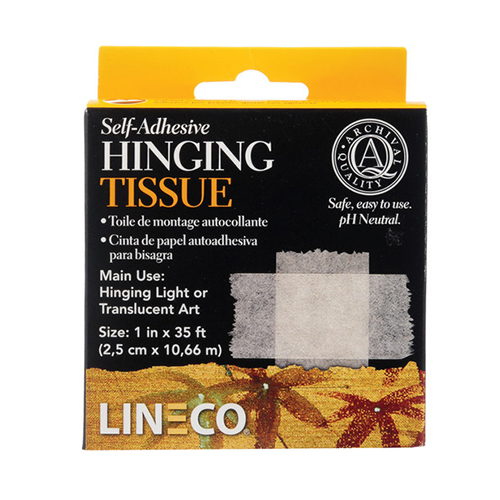Lineco Hinging Tissue, Self-Adhesive, 1 x 400