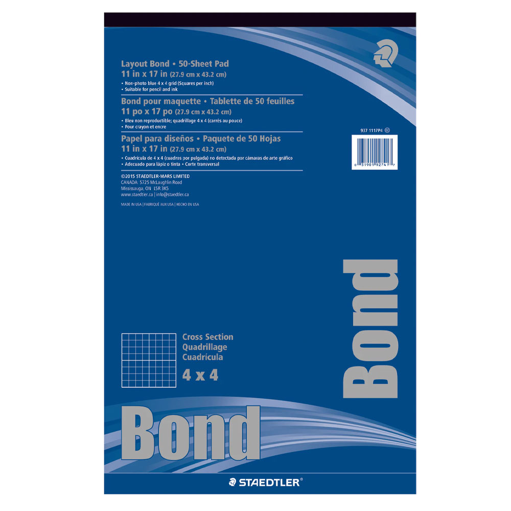 Staedler | Bond Pad | 4x4 Grid | 11x17