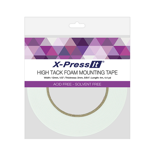 X-Press It High Tack Double Sided Foam Tape 12mm x 4m