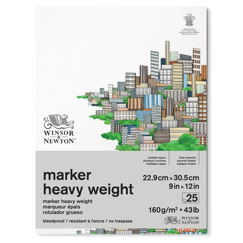 Winsor & Newton - Marker Heavy Weight Pad - 43 lb - 9" x 12"