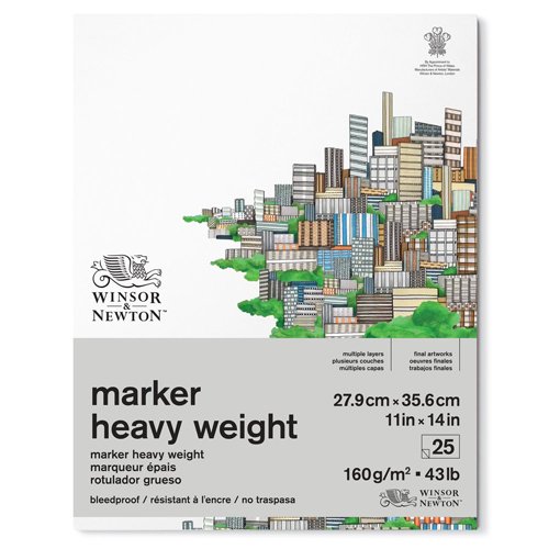 Winsor & Newton - Heavy Weight Marker Pad - 43 lb - 11" x 14"