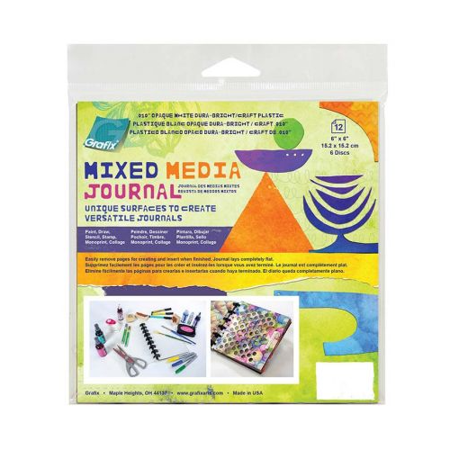 Grafix Mixed Media Journal - Opaque White - 6" x 6"