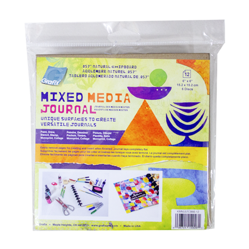 Grafix Mixed Media Journal - Chip Board - 6" x 6"