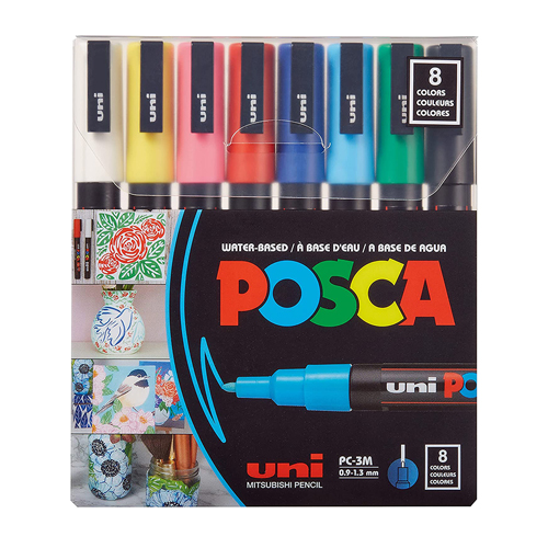 Posca Marker Set  Fine Tip  Set of 8 