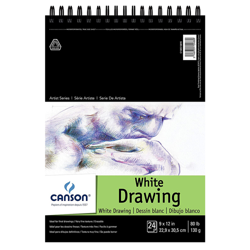 Canson XL Black Drawing Pad, 9 inch x 12 inch, 40 Sheets