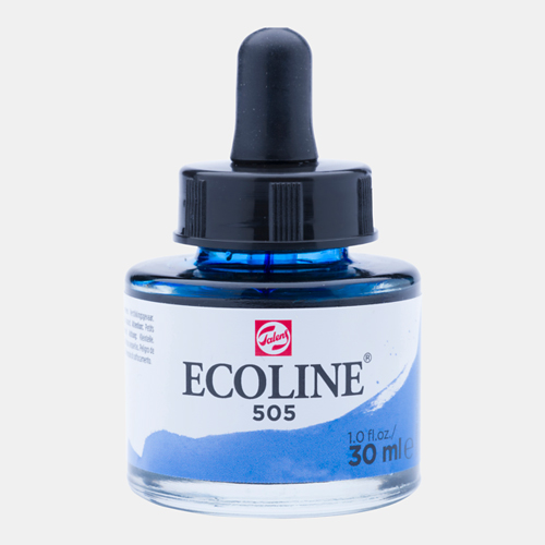Ecoline Liquid Watersoluble Ink - 30mL - Ultramarine Light