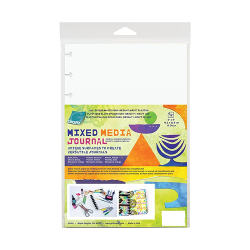 Grafix Mixed Media Journal - Opaque White - 6" x 9"