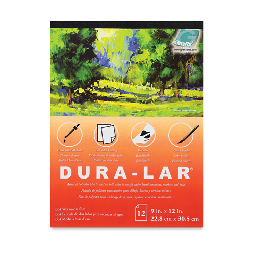 Grafix Dura-Lar .004" Wet Media Pad - 9" x 12"