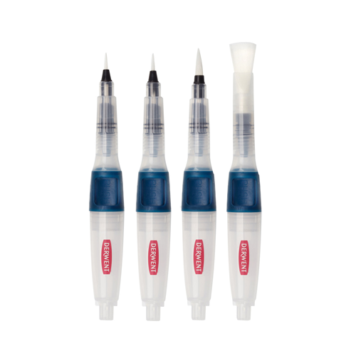 Derwent Push Button Waterbrush Assorted Set