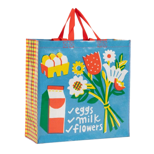 Blue Q Shopper bag - Eggs Milk Flowers