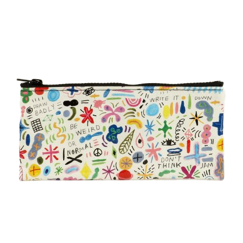 Blue Q Pencil Case - Doodle Party